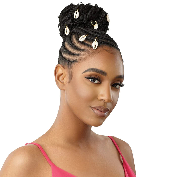 Butterfly jungle wavy box braid 16” ponytail