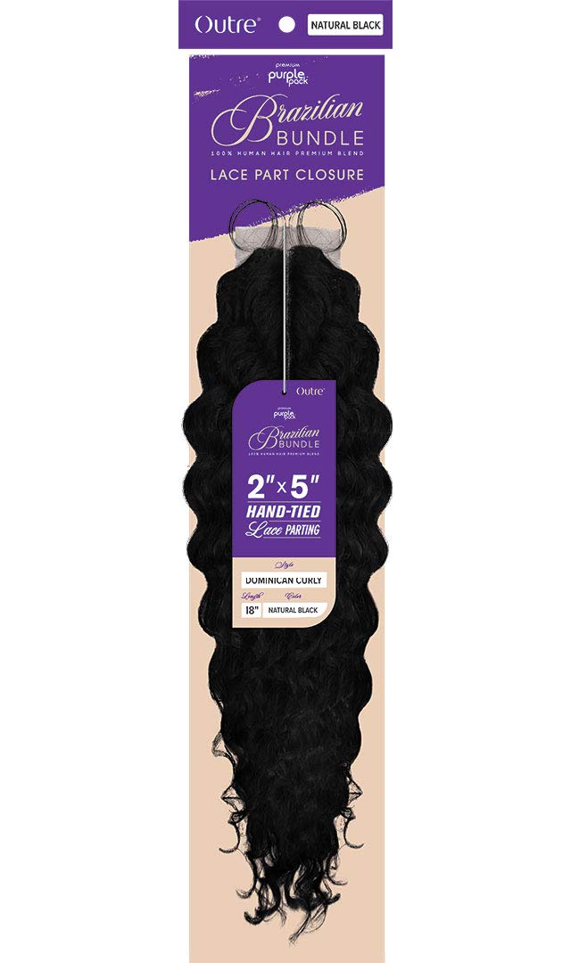 Brazilian Bundle lace part closure Dominican Curly 18”