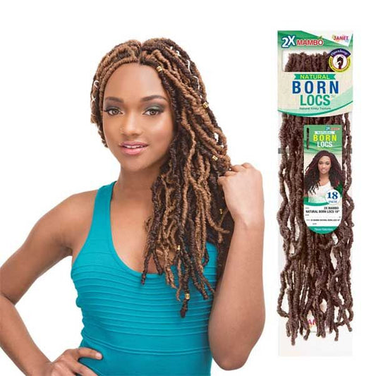 2X Mambo Natural Born Locs 18”