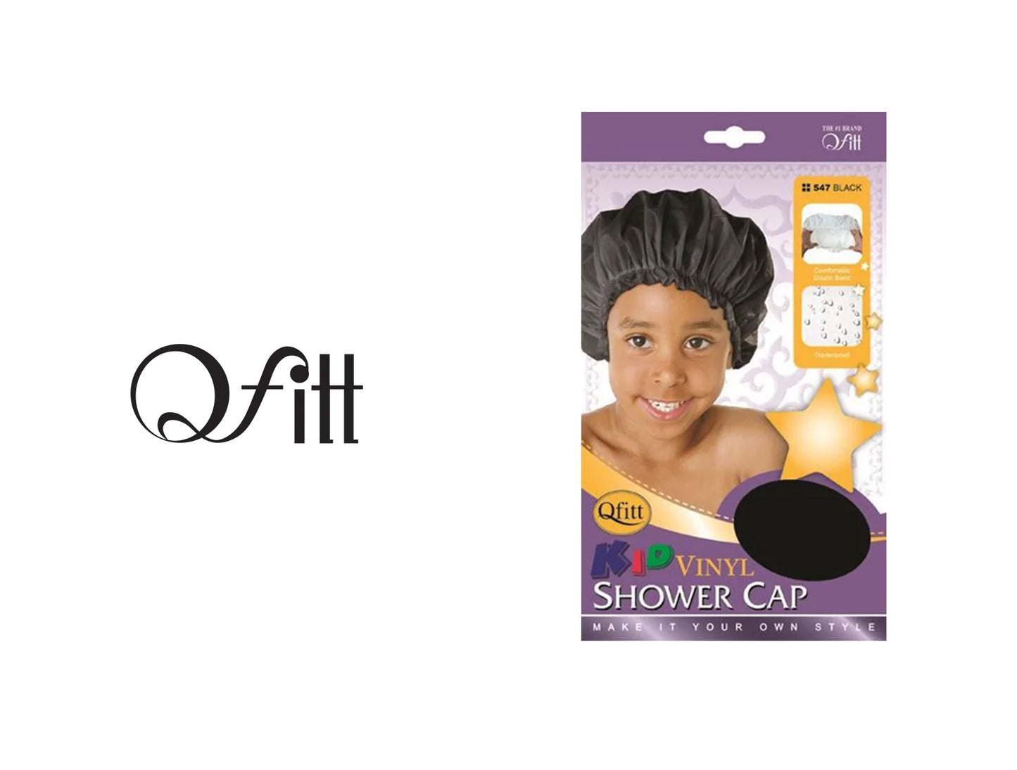 Qfitt kid vinyl shower cap