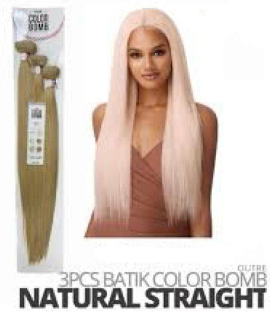Color bomb Natural Straight 18”20”22”