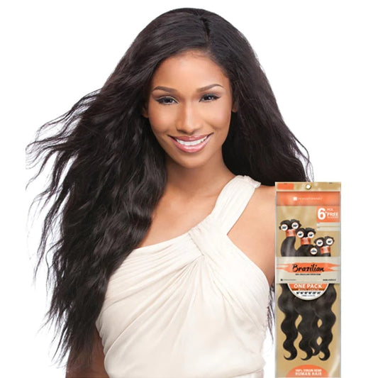 Brazilian Natural Wavy virgin remi 12”12”14”14”16”16” free closure