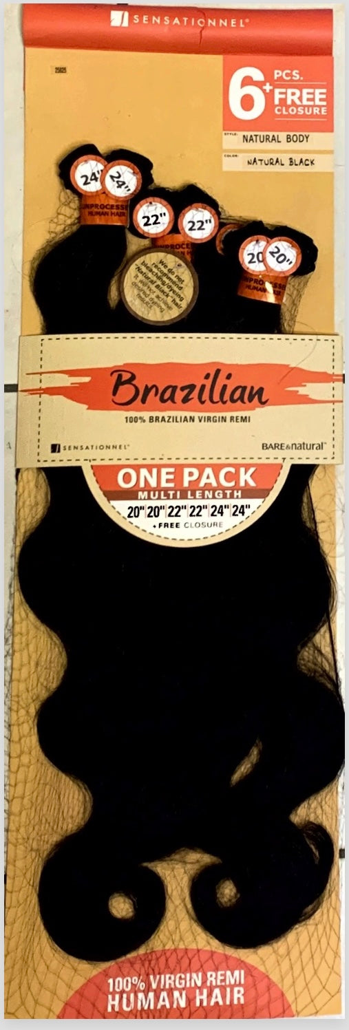 Brazilian Natural Body 18”18”20”20”22”22”