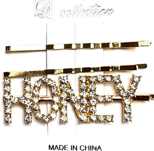 Honey rhinestone Hair clip-