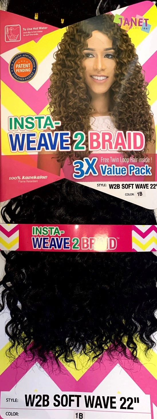 Insta-Weave 2 Braid W2B wand Curl 18”