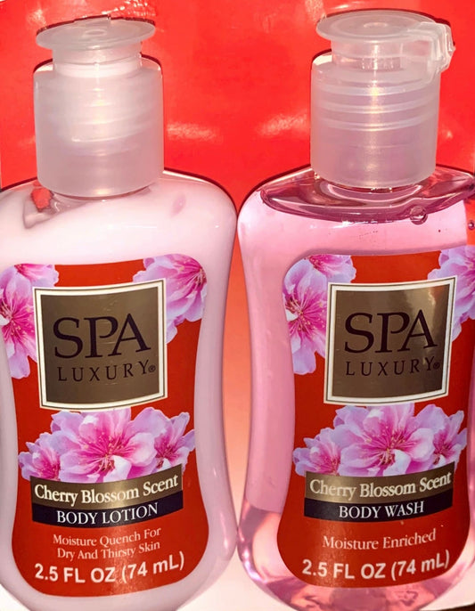 Spa luxury body wash and lotion