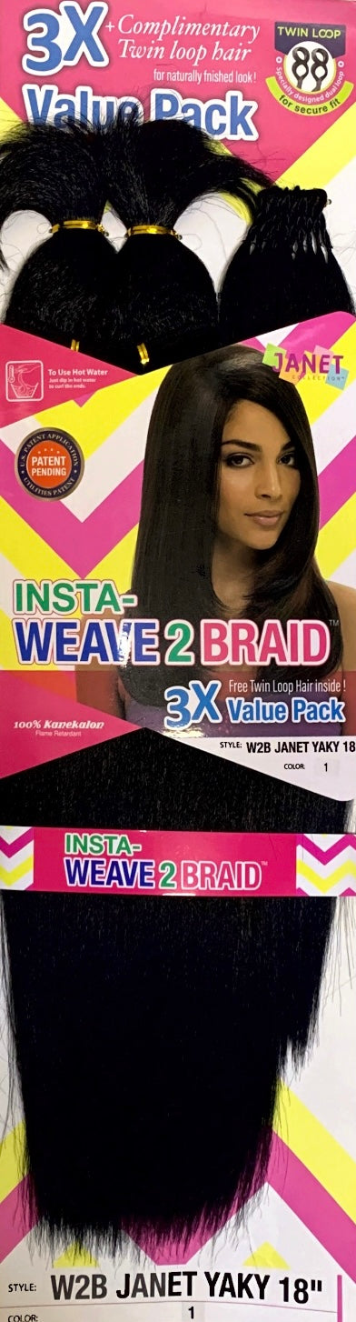 Insta-Weave 2 Braid W2B Yalu 18”