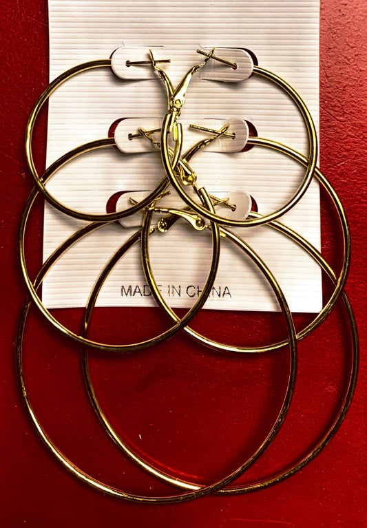 Multi size hoop earrings