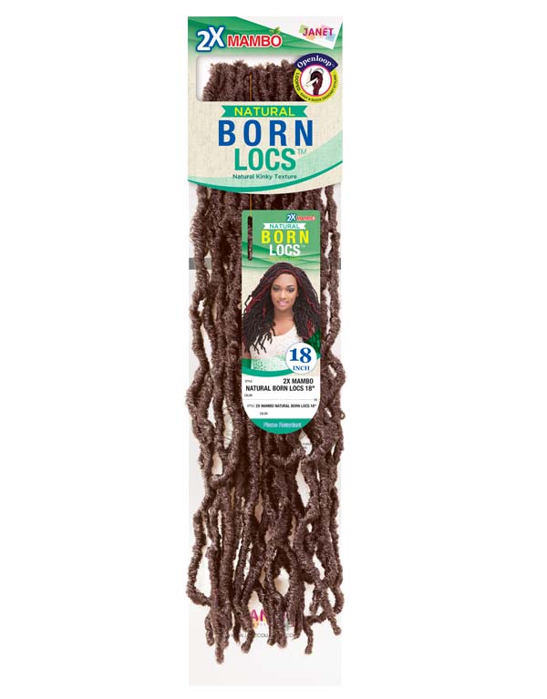 2X Mambo Natural Born Locs 18”