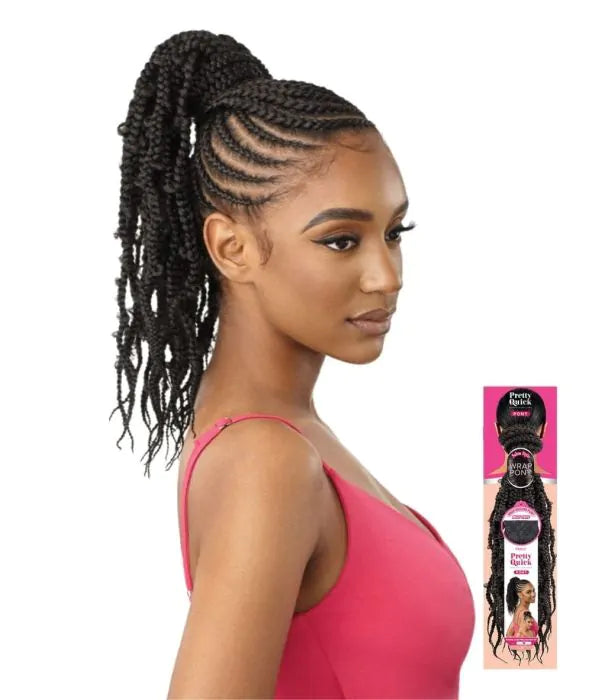 Butterfly jungle wavy box braid 16” ponytail