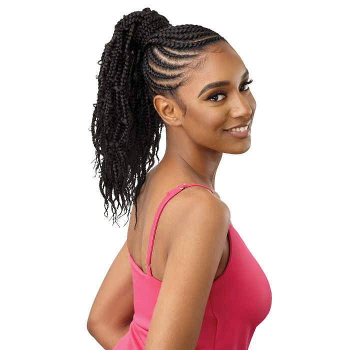 Butterfly jungle wavy box braid 16” ponytail