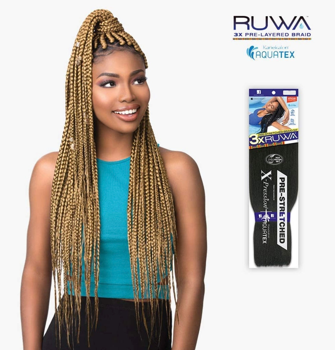 3X Ruwa pre-stretched braid 24” – Nicole's Beauty Supplies