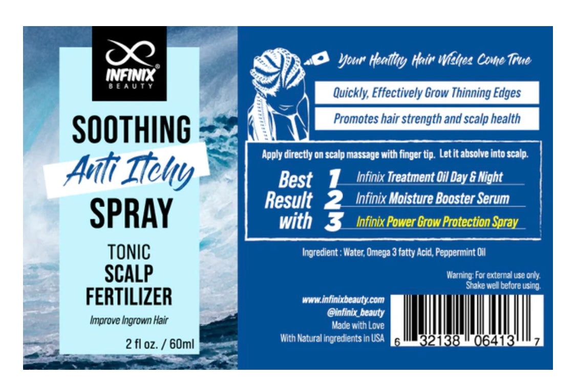 Infinix soothing anti itchy spray tonic scalp fertilizer