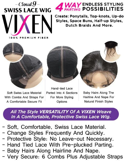 Vixen Deep Spiral 24” lace wig