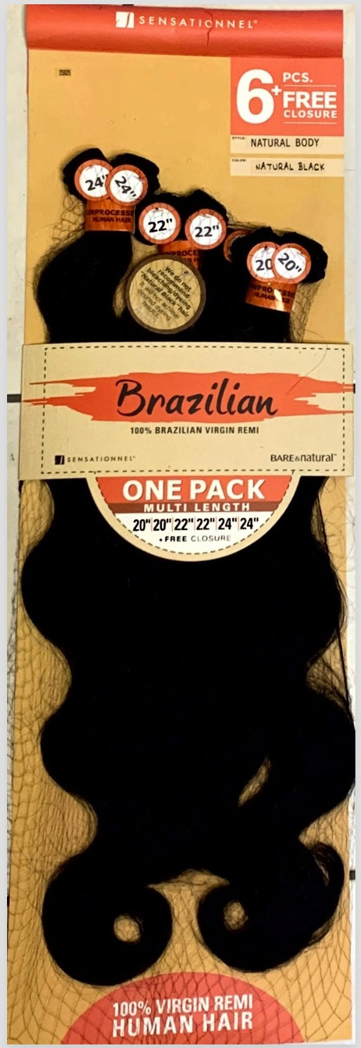 Brazilian Natural Body 20”20”22”22”24”24”