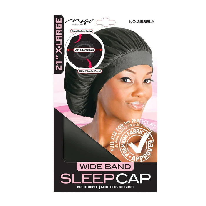 Wide band sleep cap