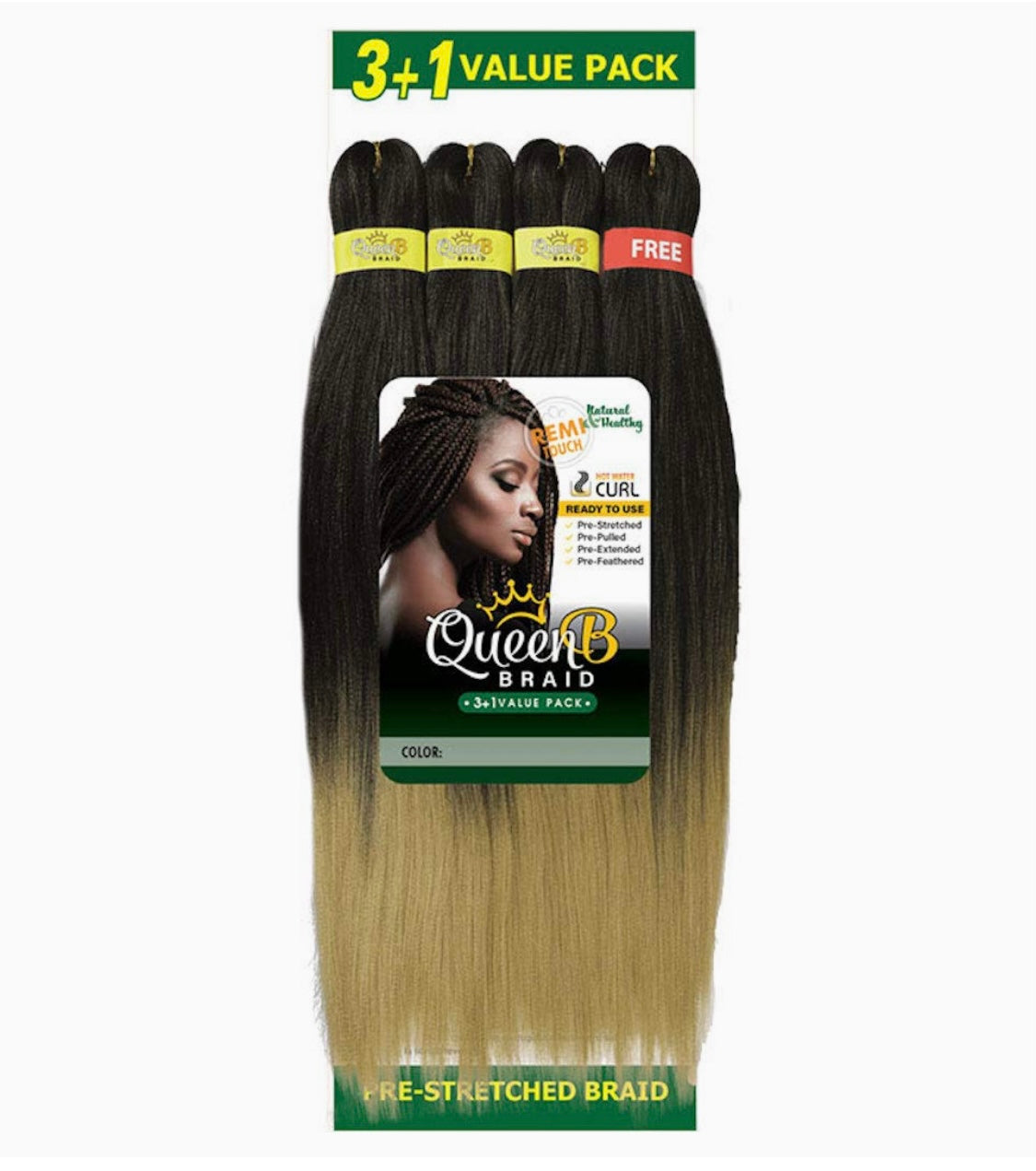 Queen B 3+1 value pack braid