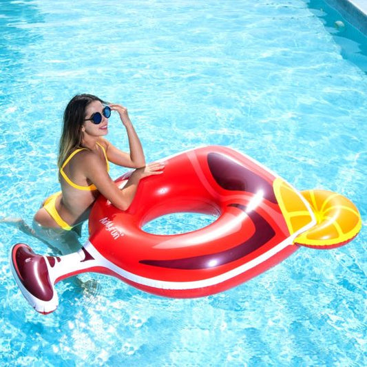 Inflatable giant wine glass pool float