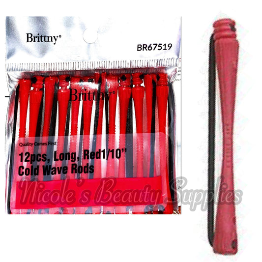 Brittny 12pc Long Red Cold Wave Rods